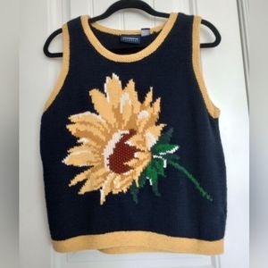 Vintage Liz Claiborne Sunflower Vest